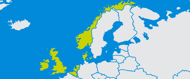 Map Northwest Europe